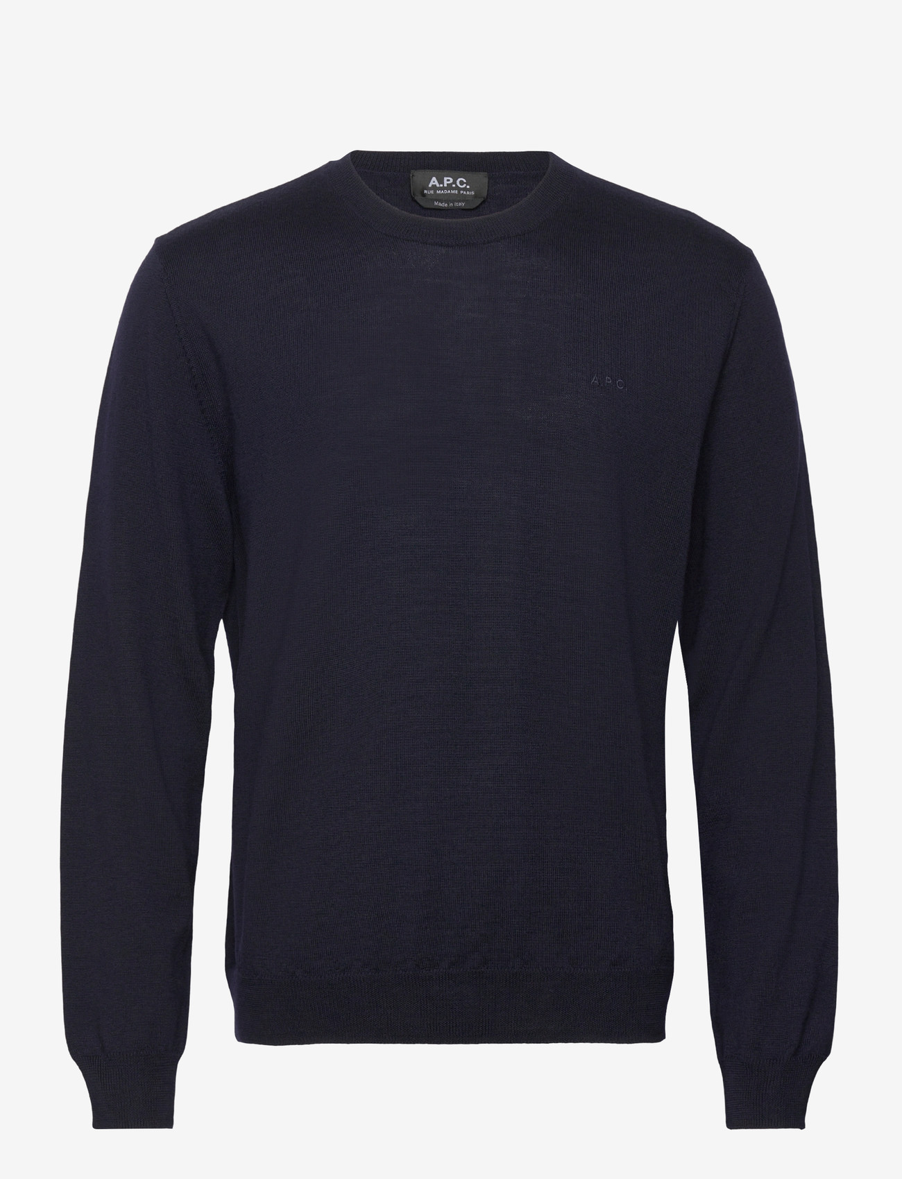 A.P.C. - Pullover Matt logo - Ümmarguse kaelusega kudumid - dark navy - 0