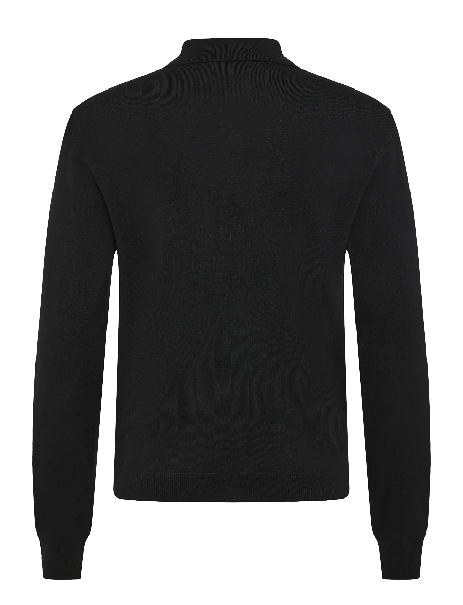 A.P.C. - polo riou - langärmelige strick-polohemden - black - 1