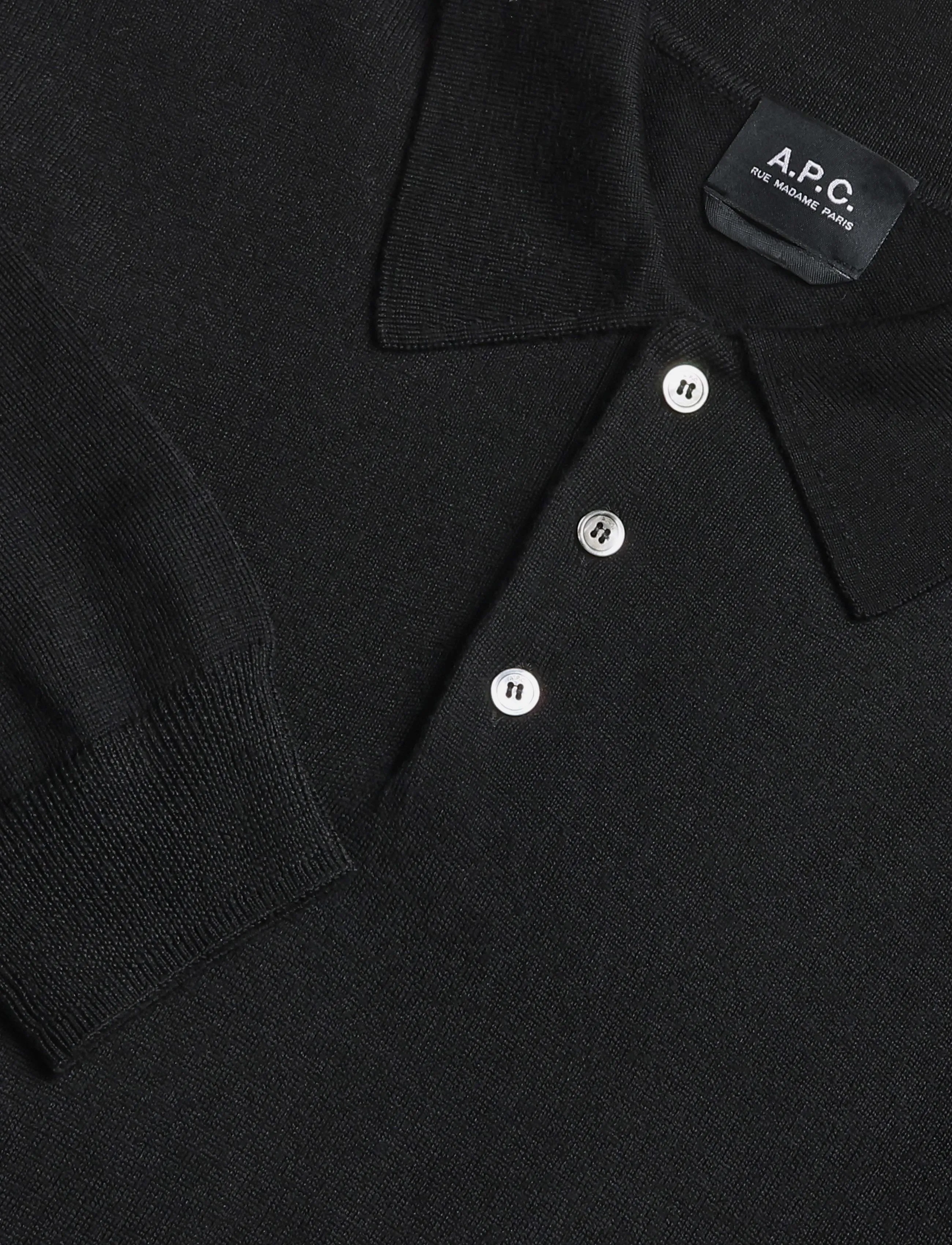 A.P.C. - polo riou - black - 2