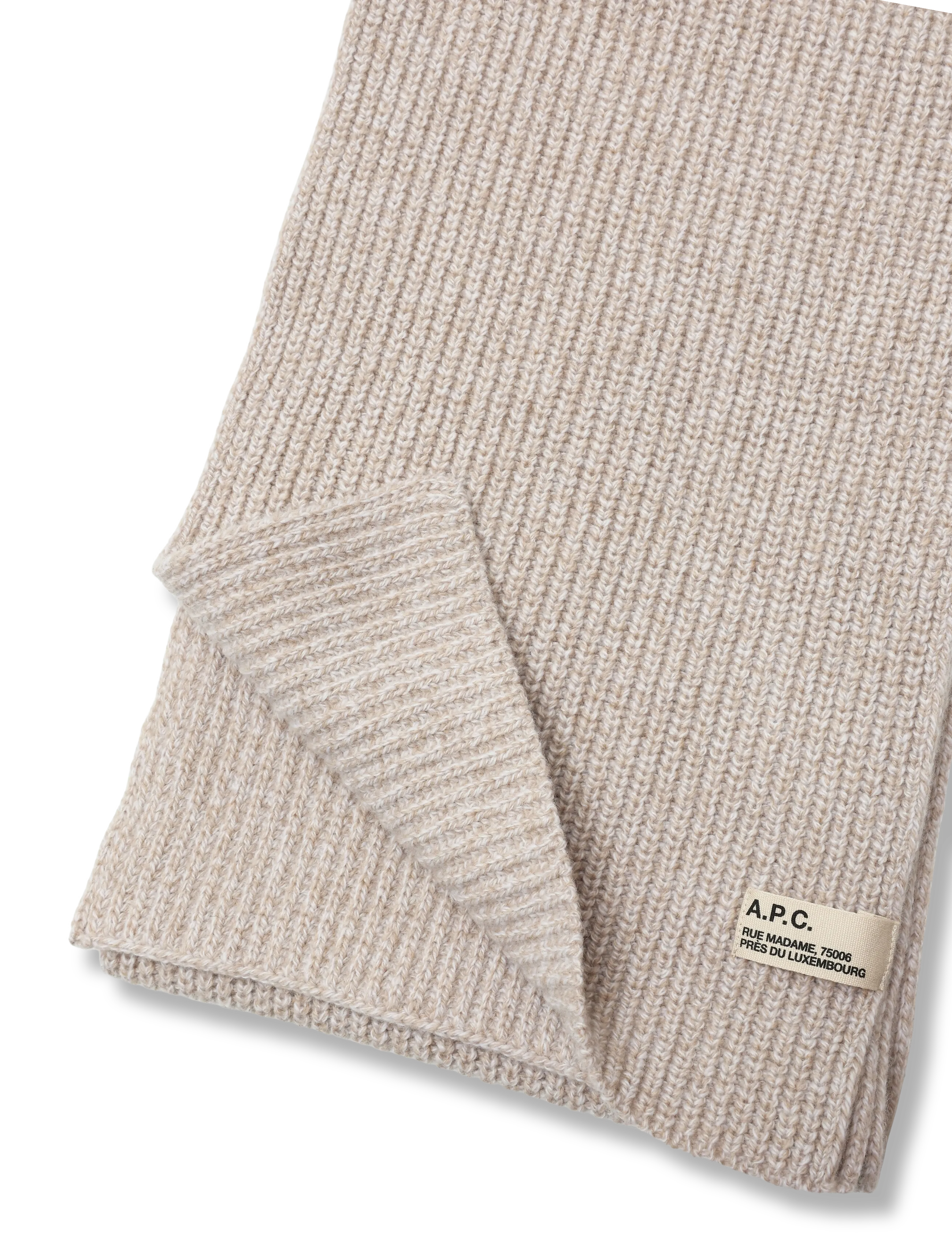 A.P.C. - echarpe sasha - heathered beige - 2