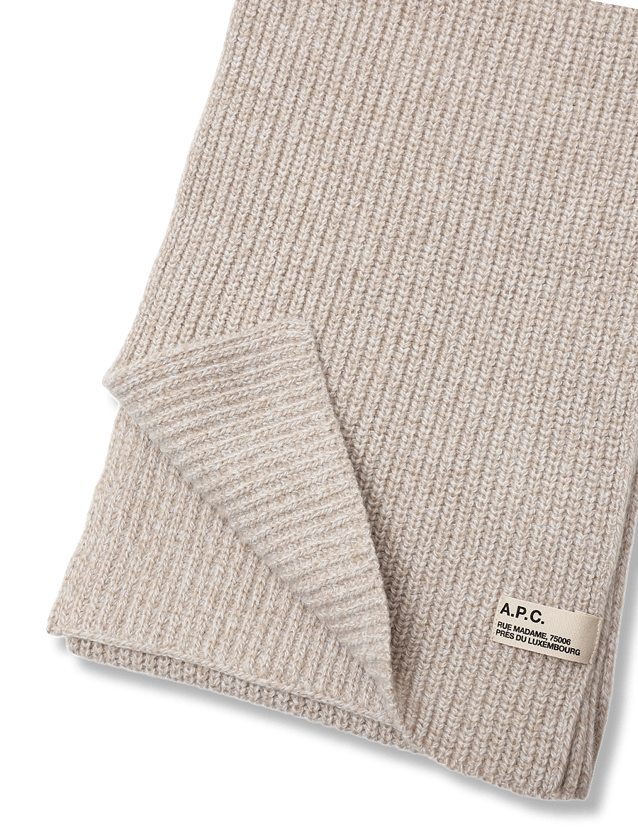 A.P.C. - echarpe sasha - talvesallid - heathered beige - 2