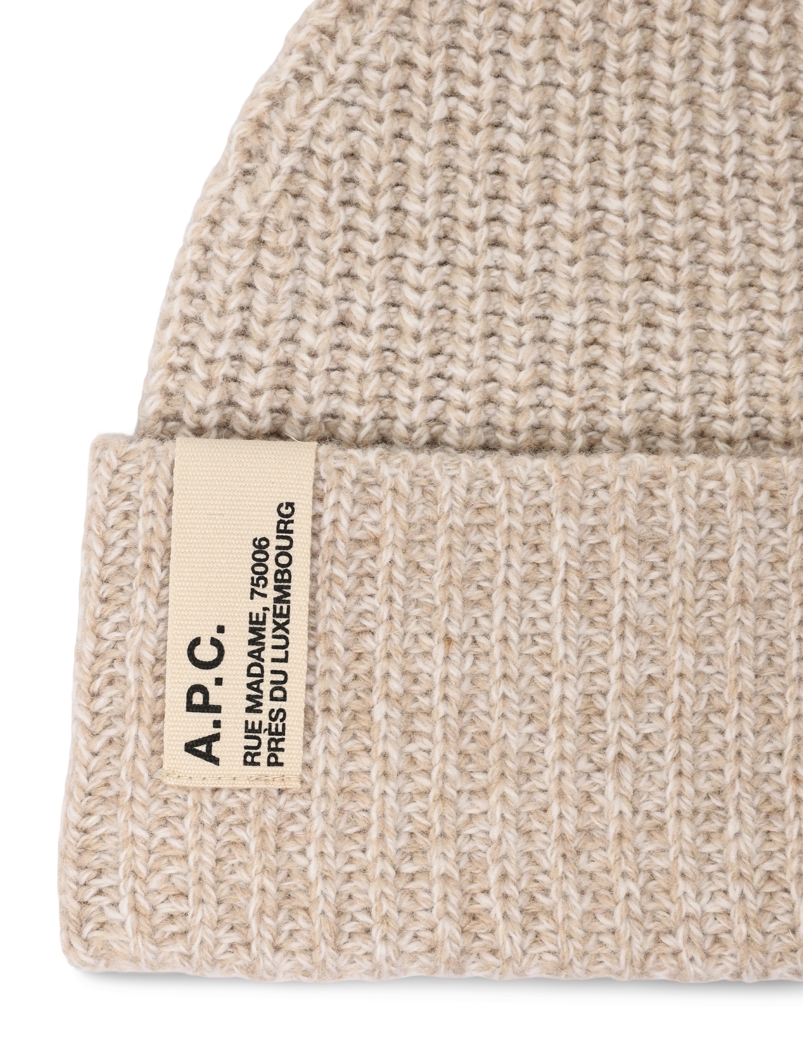 A.P.C. - bonnet noa - mützen - heathered beige - 2