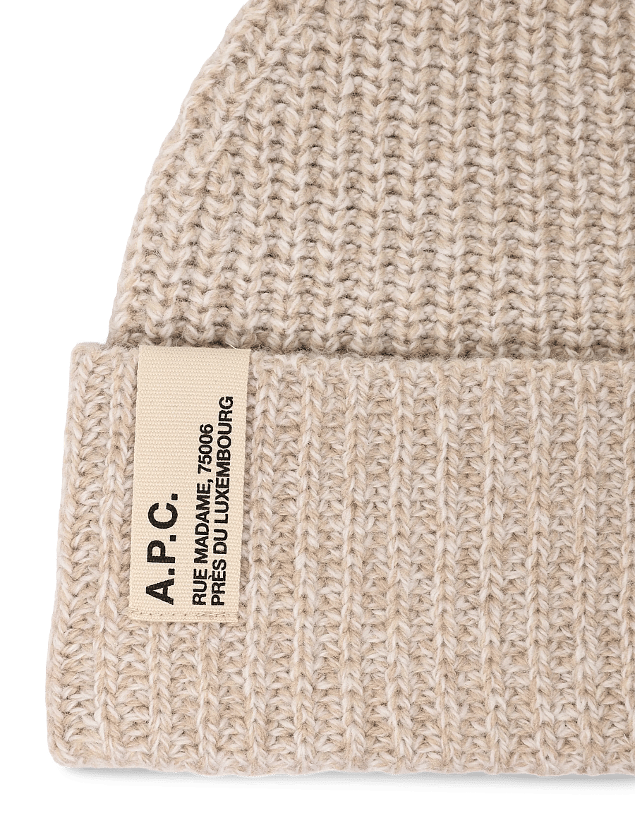 A.P.C. - bonnet noa - mützen - heathered beige - 2