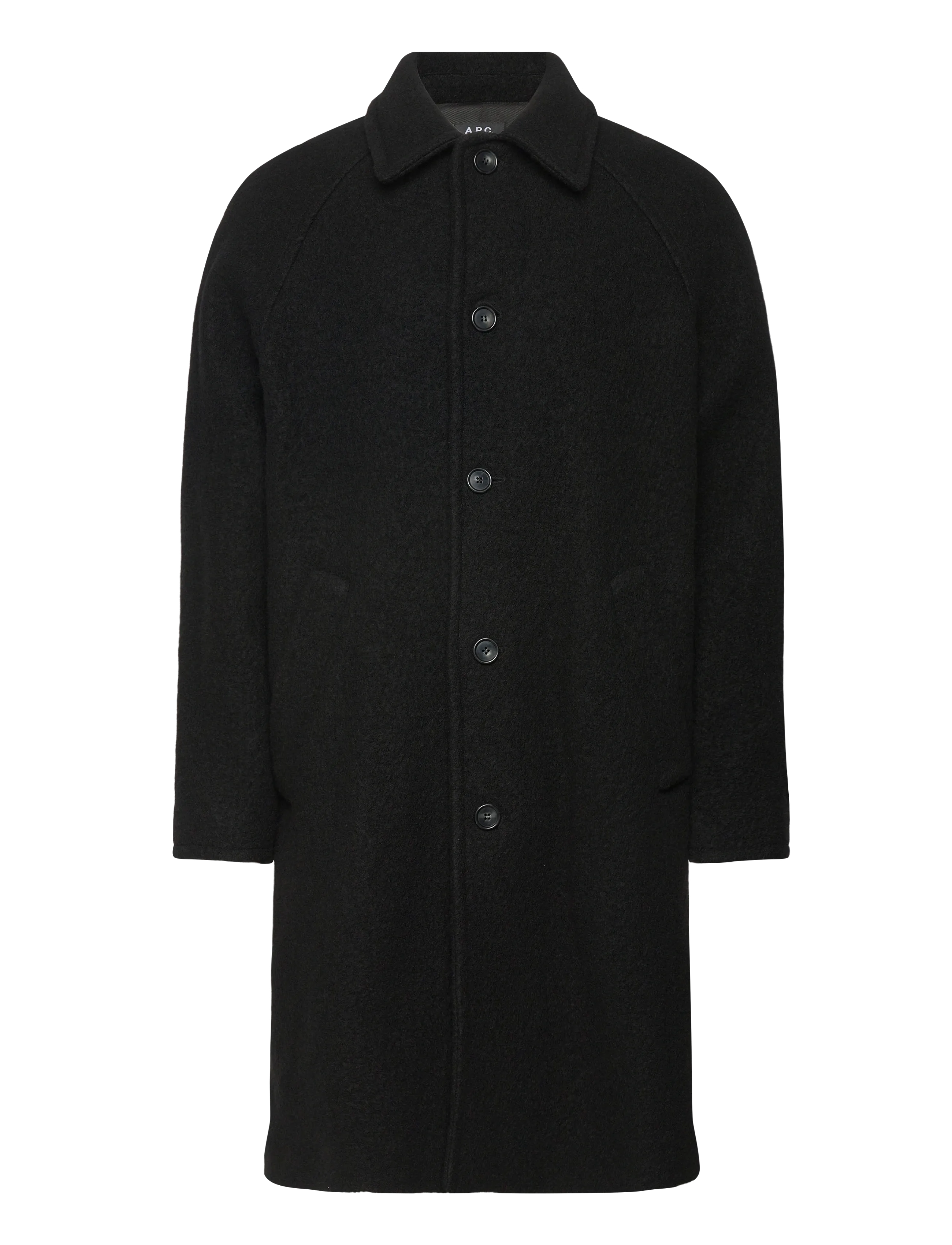 A.P.C. Coat Gaston, S, Coats, Schwarz - Wool Männerswear