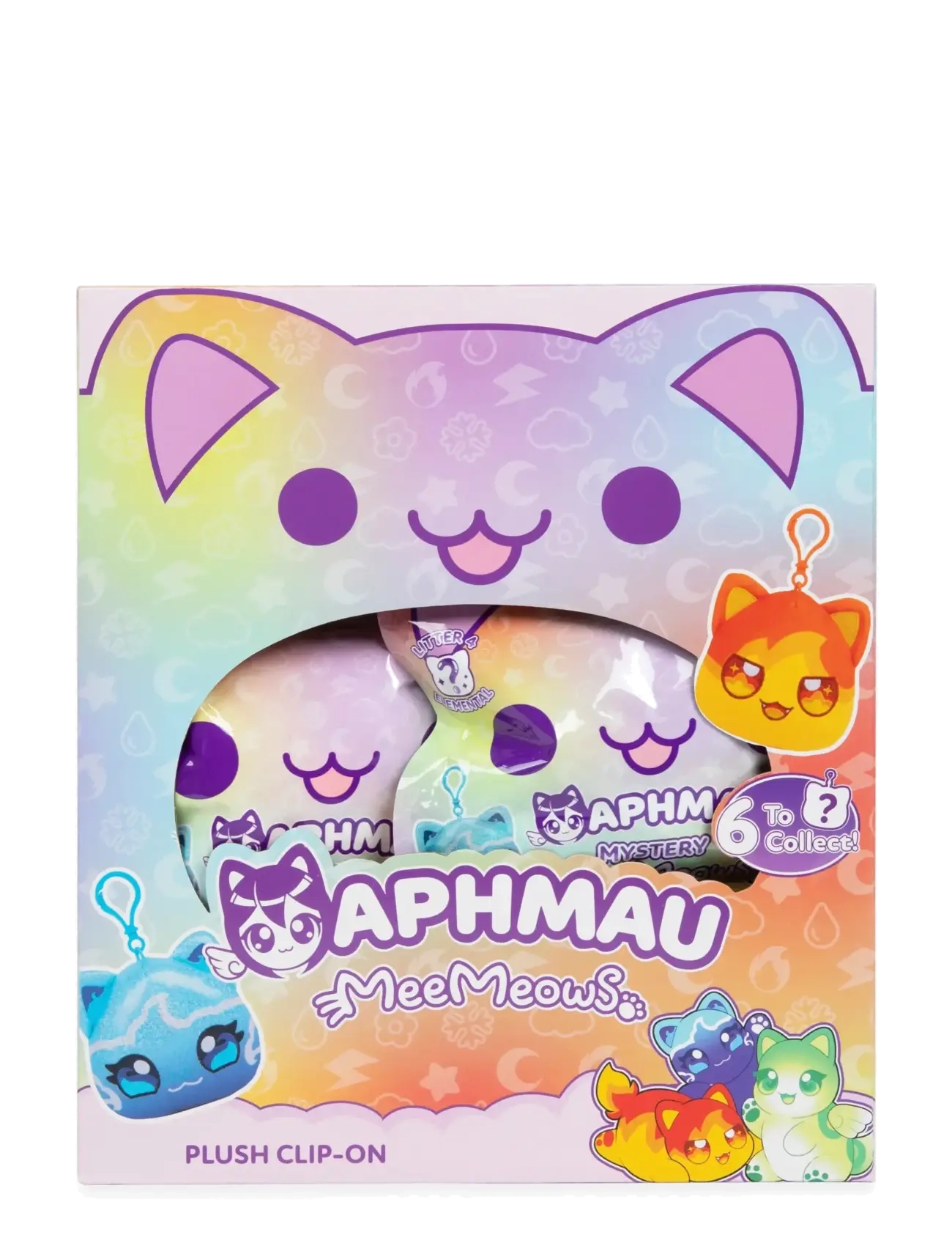 Aphmau Elemental Plush Clip-Ons In Cdu Asst., Børn, Action Figures, Multi/mønstret, Str: ONE SIZE