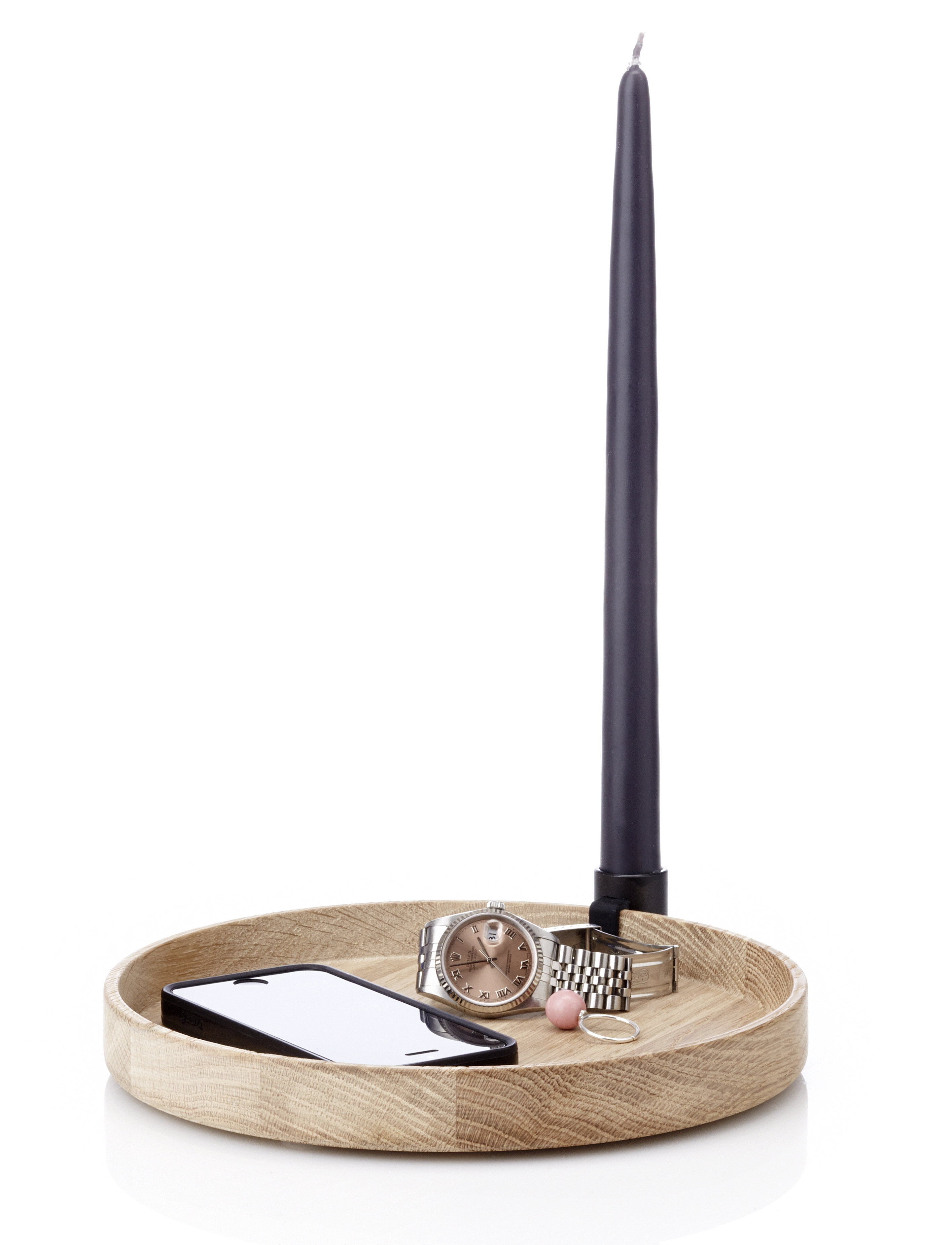 applicata - Luna - kerzenständer - oak/black - 4