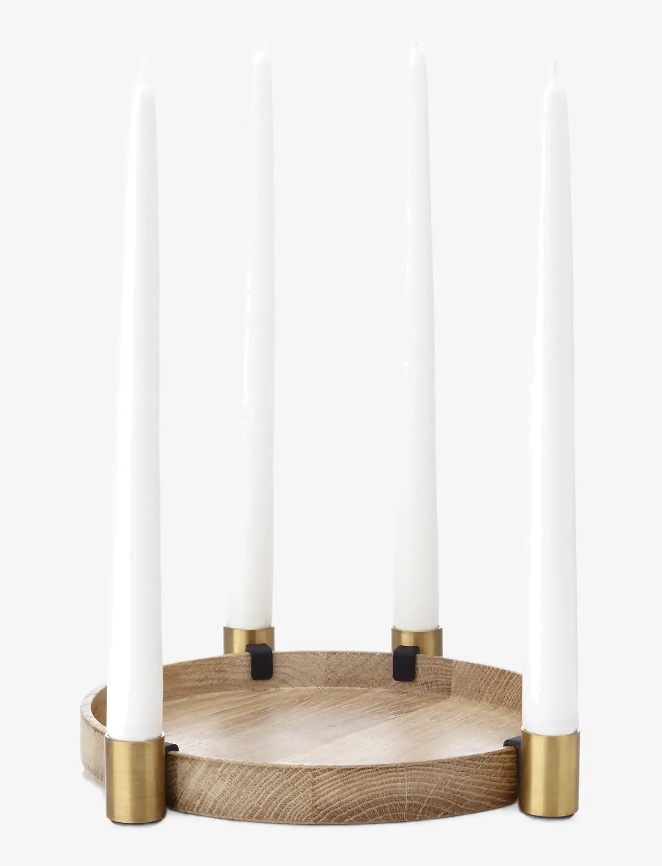 applicata - Luna - ljusstakar - oak/brass - 0