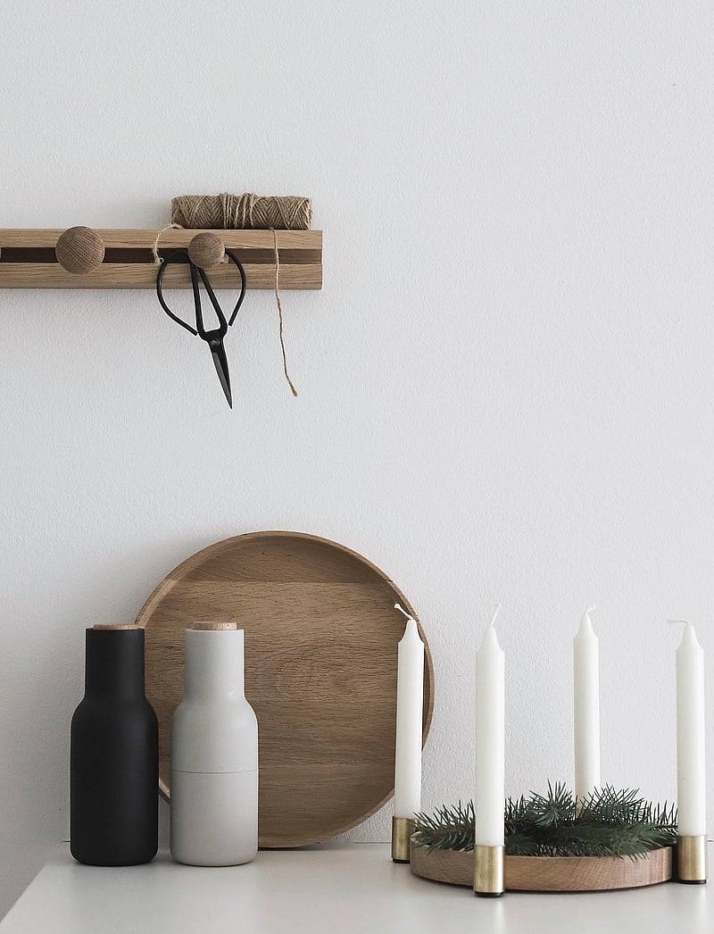applicata - Luna - kerzenständer - oak/brass - 2