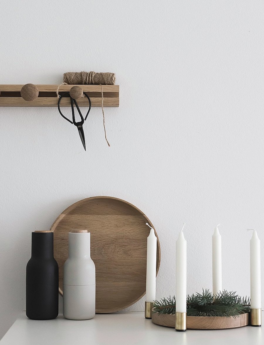 applicata - Luna - küünlajalad - oak/brass - 2