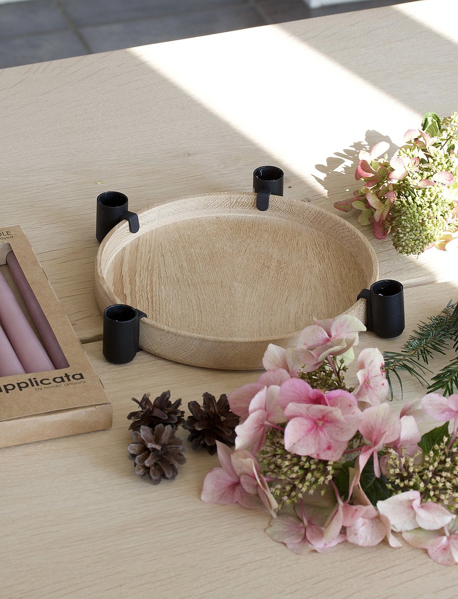 applicata - Luna MAXI - küünlajalad - oak/black - 0