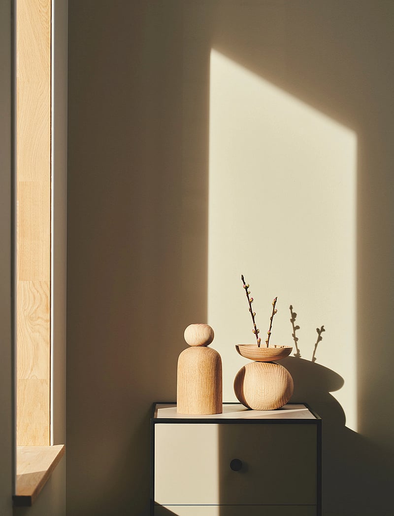 applicata - SHAPE, Ball vase - osta hinna alusel - oak - 1