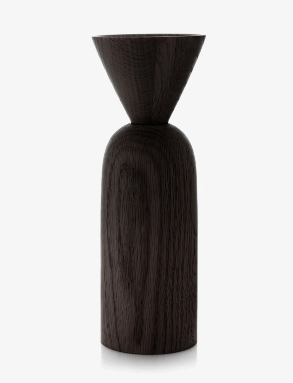 applicata - SHAPE, Cone vase - dekoration - black stained oak - 0