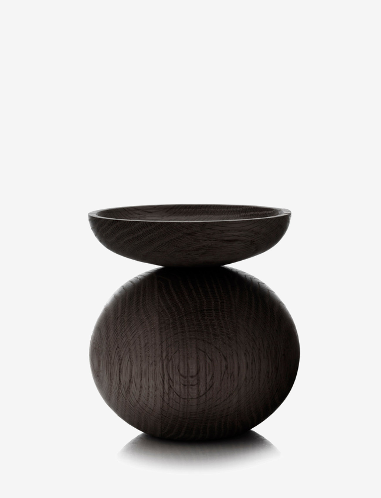 applicata - SHAPE, Bowl vase - mažos vazos - black stained oak - 0