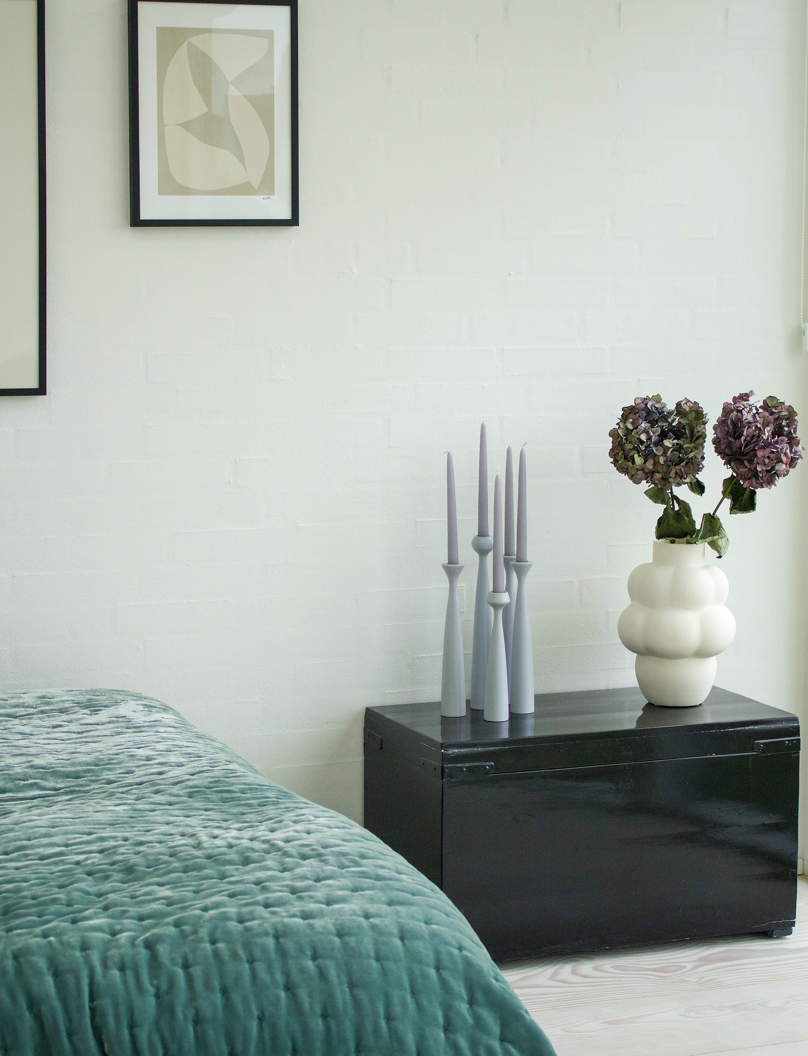 applicata Rose Candleholder, H:29 cm, Grey, Lysestager & Lanterner > Lysestager, Unisex