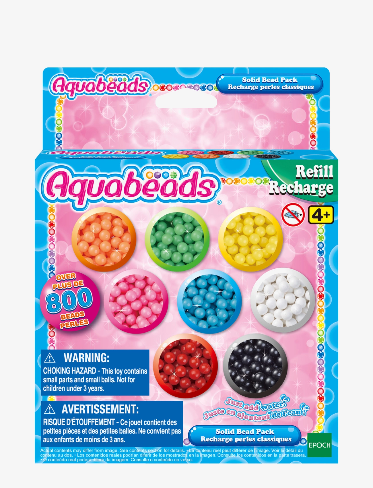 Aquabeads Solid Bead Pack, One Size, Multi/patterned, Håndværk > Perler, Børn