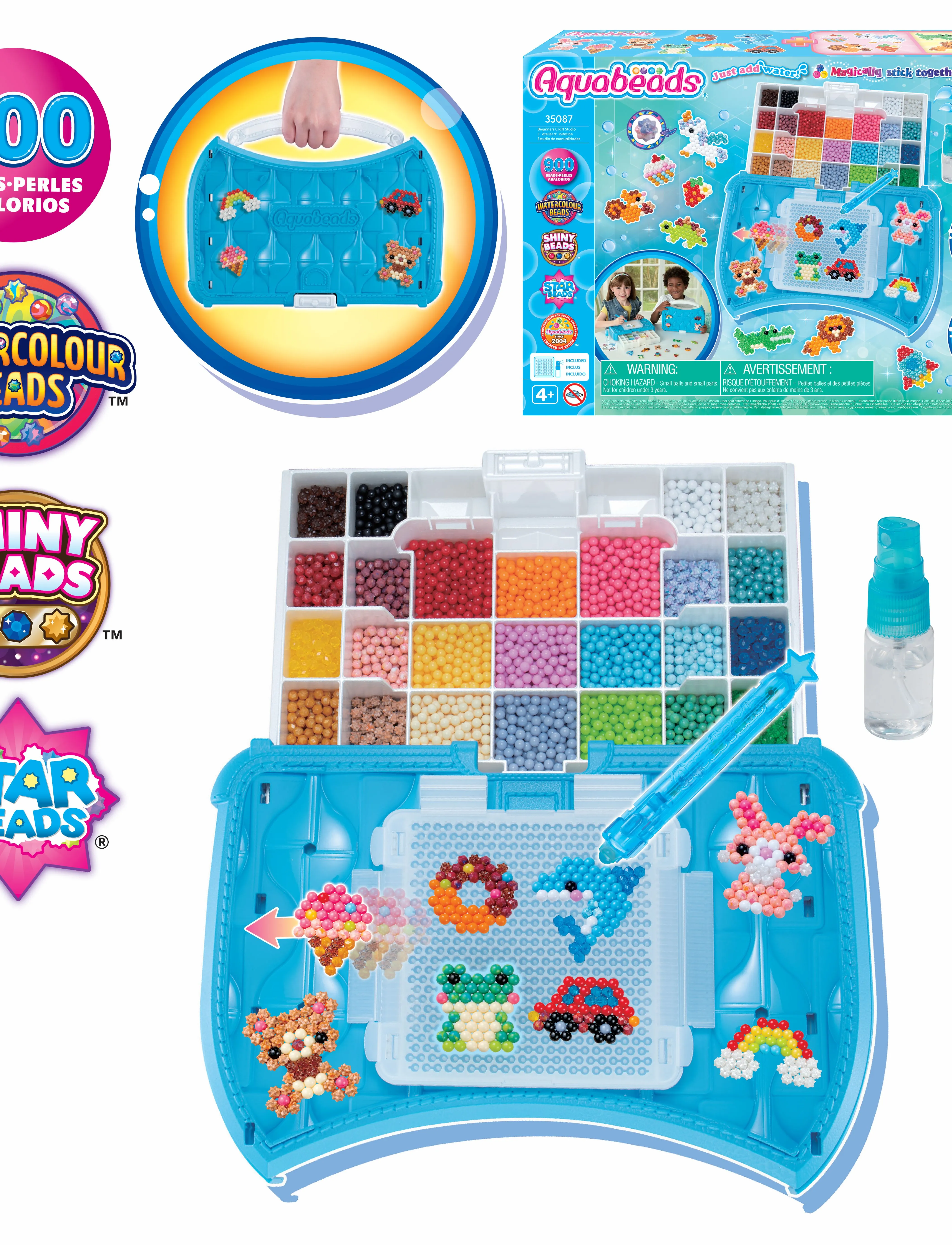 Aquabeads - Startset i väska - pysselset - mixed - 4