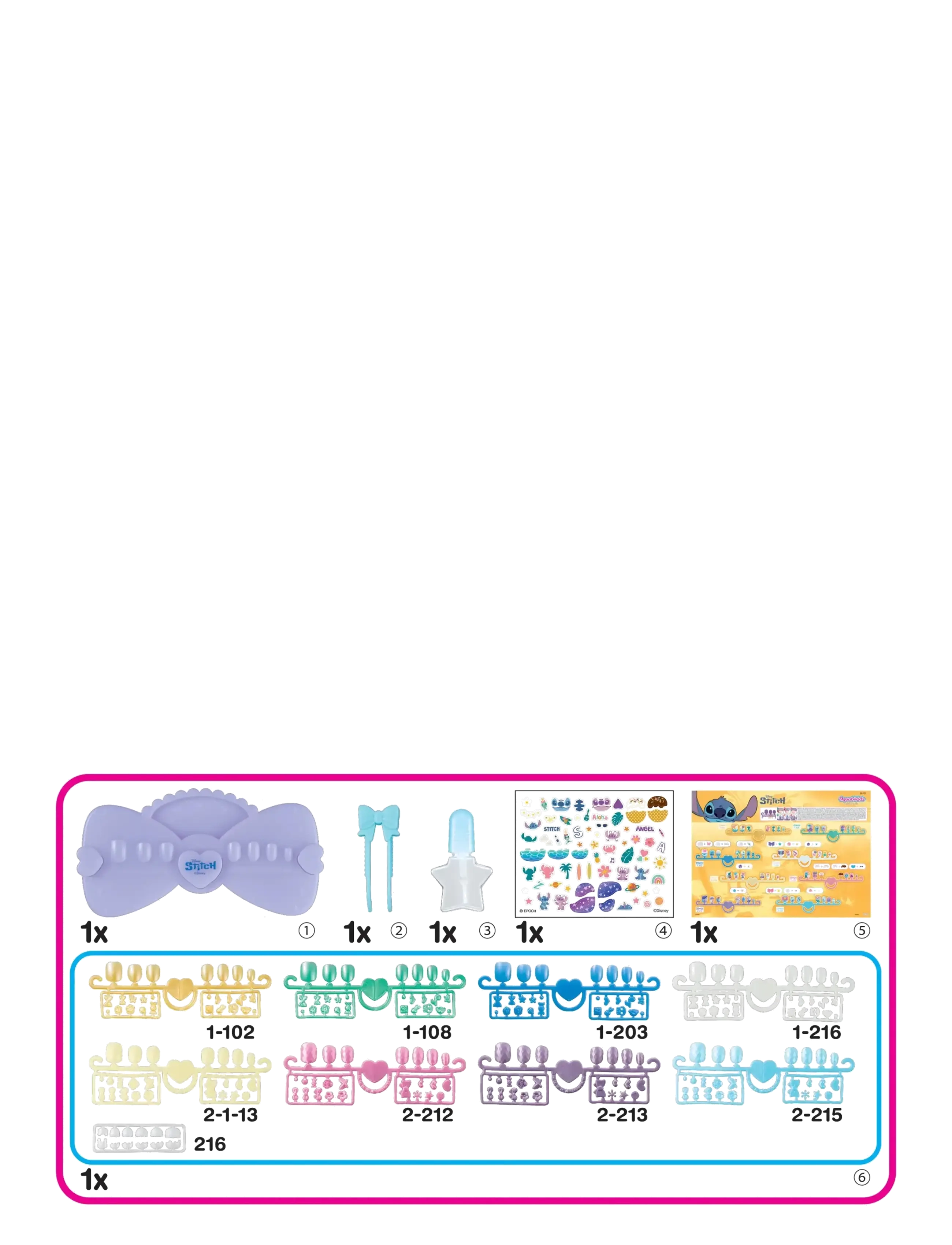 Aquabeads - Stitch Nail Designer Kit - smykker & accessories - mixed - 2