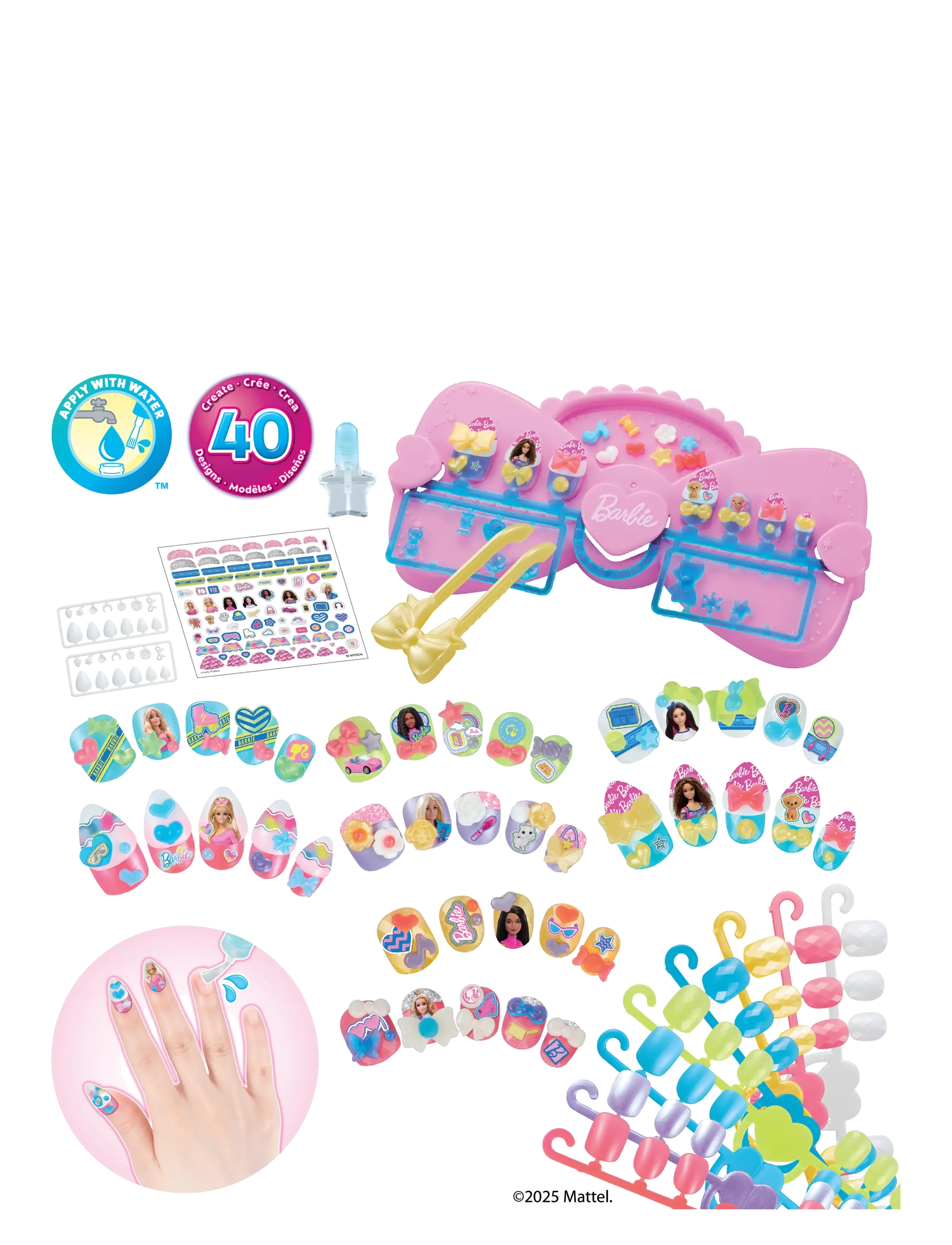 Aquabeads - Barbie Nail Designer Kit - kreasæt - mixed - 1