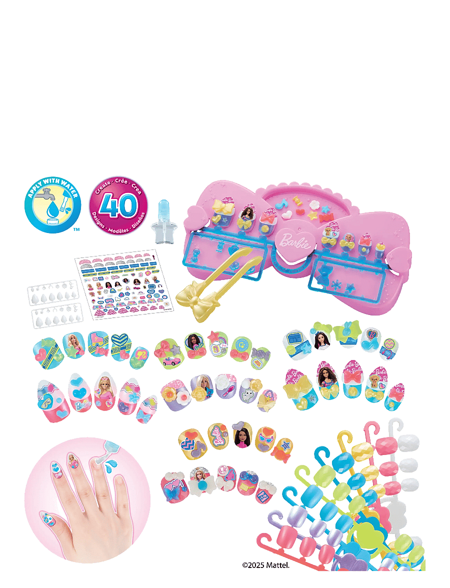 Aquabeads - Barbie Nail Designer Kit - kreasæt - mixed - 1