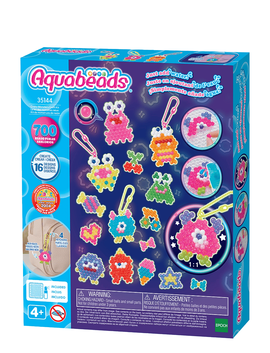 Aquabeads - Crazy Monsters Craft Kit - kreasæt - mixed - 0