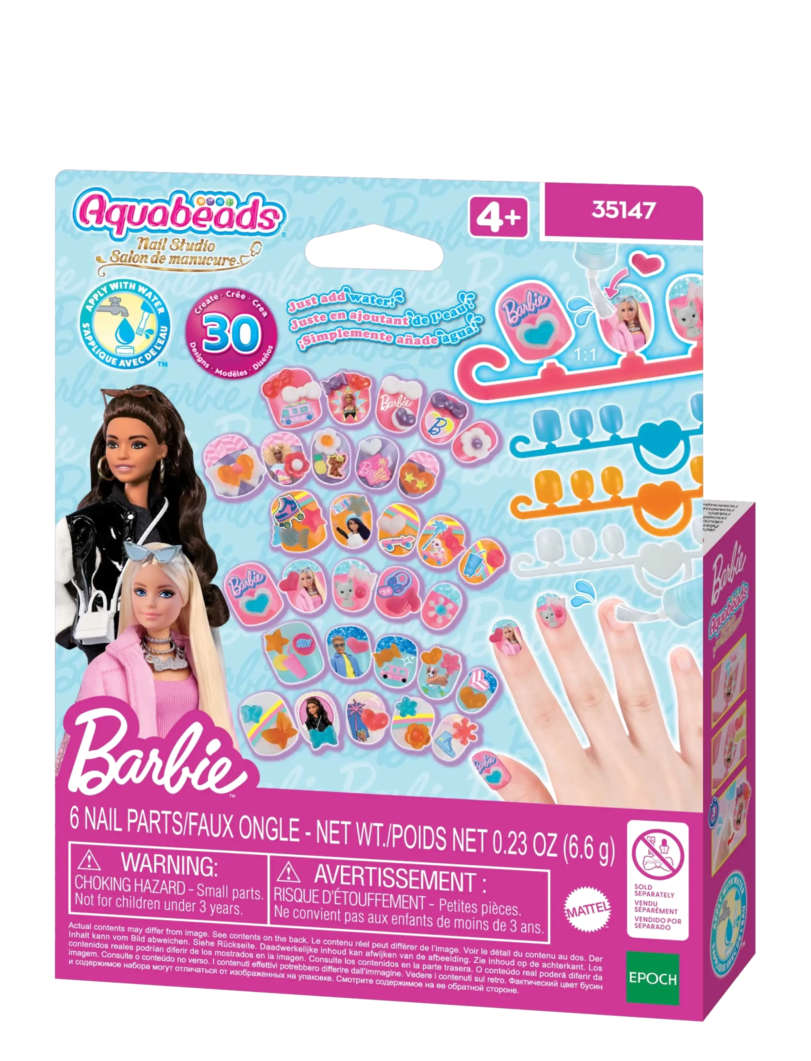 Aquabeads Barbie Nail Refill Kit (provisional name) - Tegne & Hobbyartikler - MIXED / pink/rose