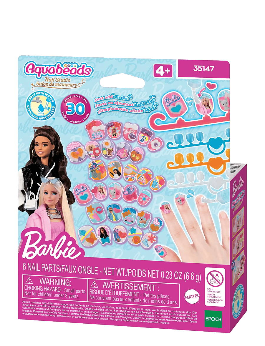Aquabeads - Barbie Nail Refill Kit (provisional name) - kreasæt - mixed - 1