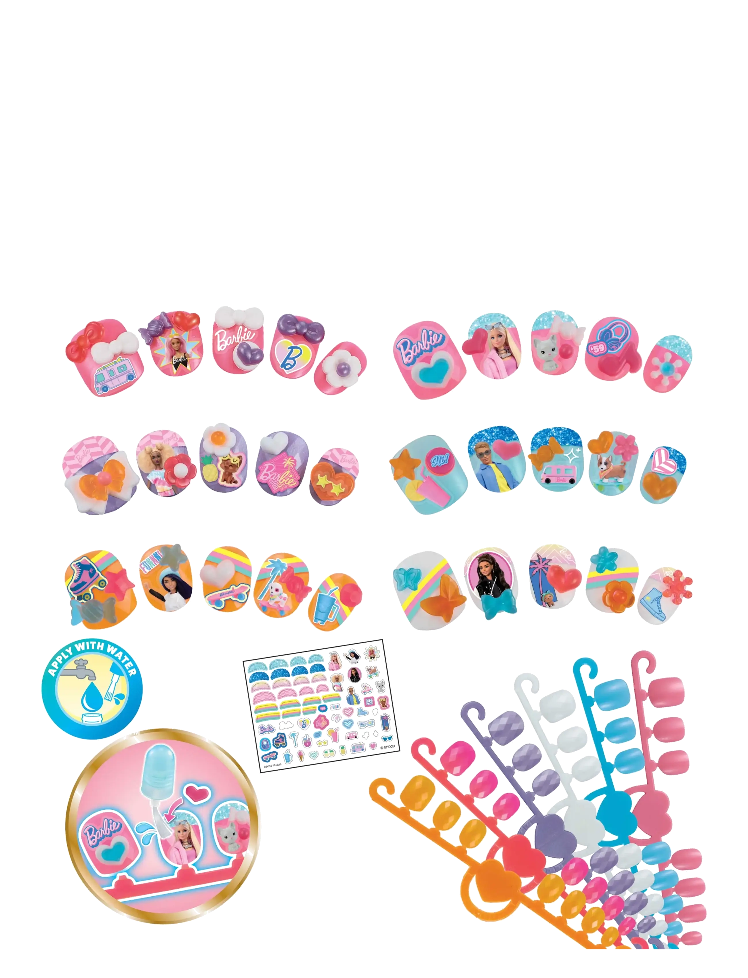 Aquabeads - Barbie Nail Refill Kit (provisional name) - kreasæt - mixed - 2