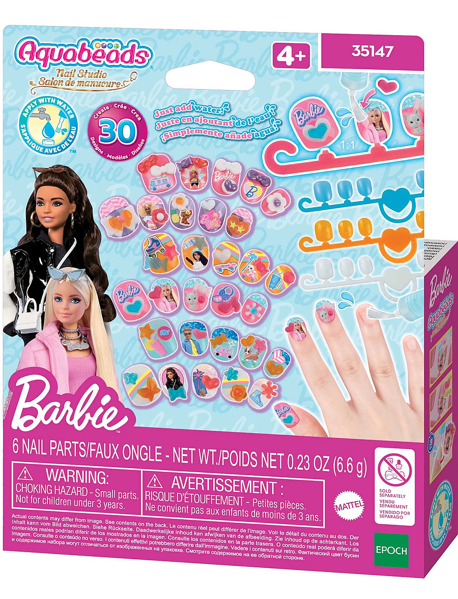 Aquabeads - Barbie Nail Refill Kit (provisional name) - kreasæt - mixed - 0