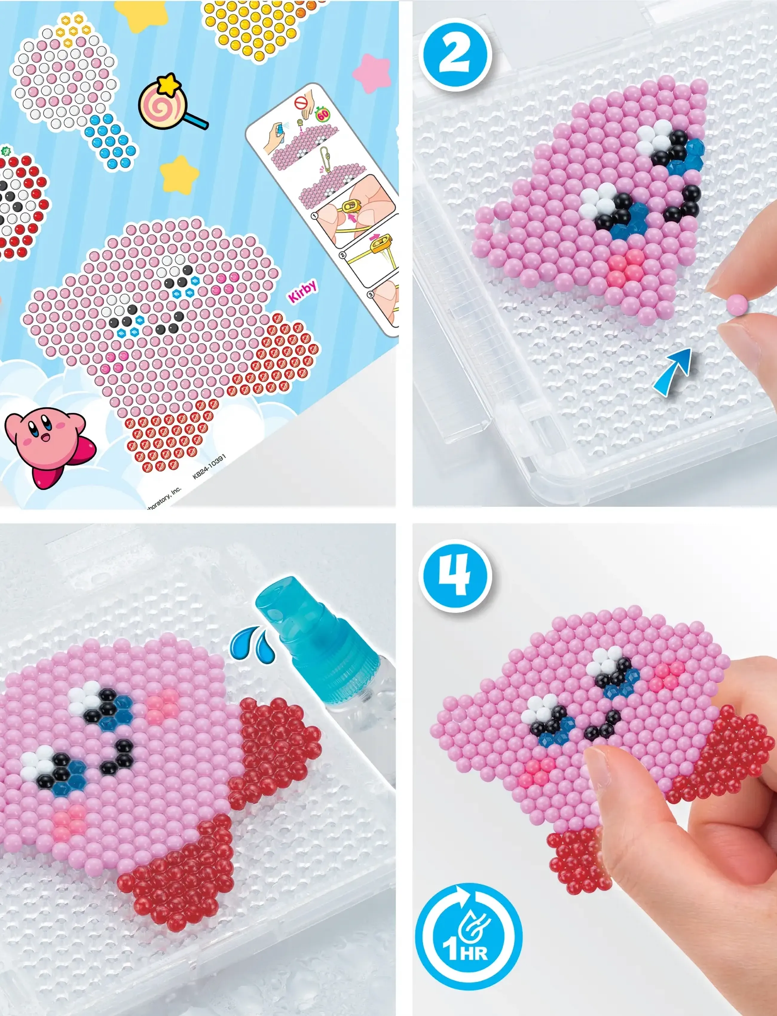 Aquabeads - Kirby nyckelringsset - pysselset - mixed - 2
