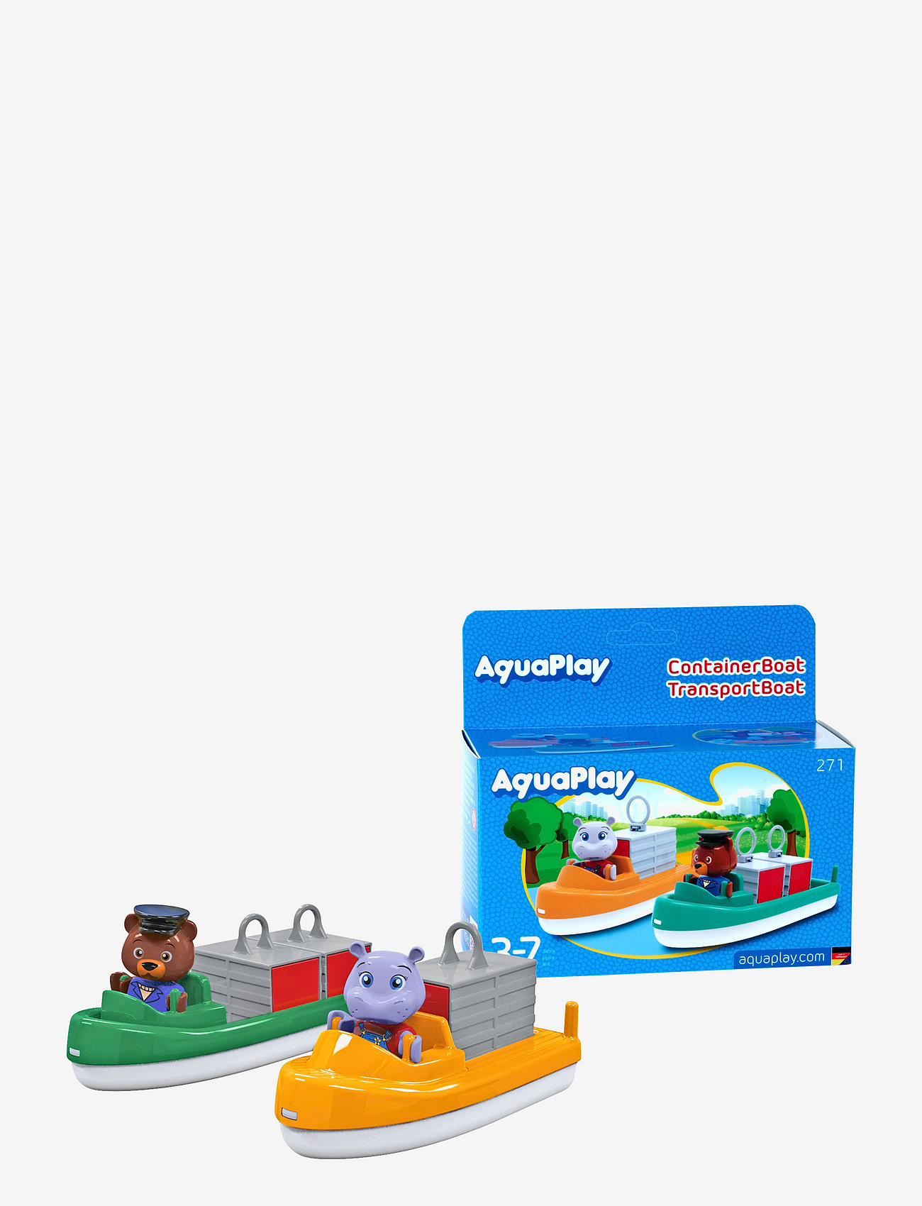 Aquaplay - AquaPlay 2 Containerboats with figurines - badelegetøj - multi coloured - 1