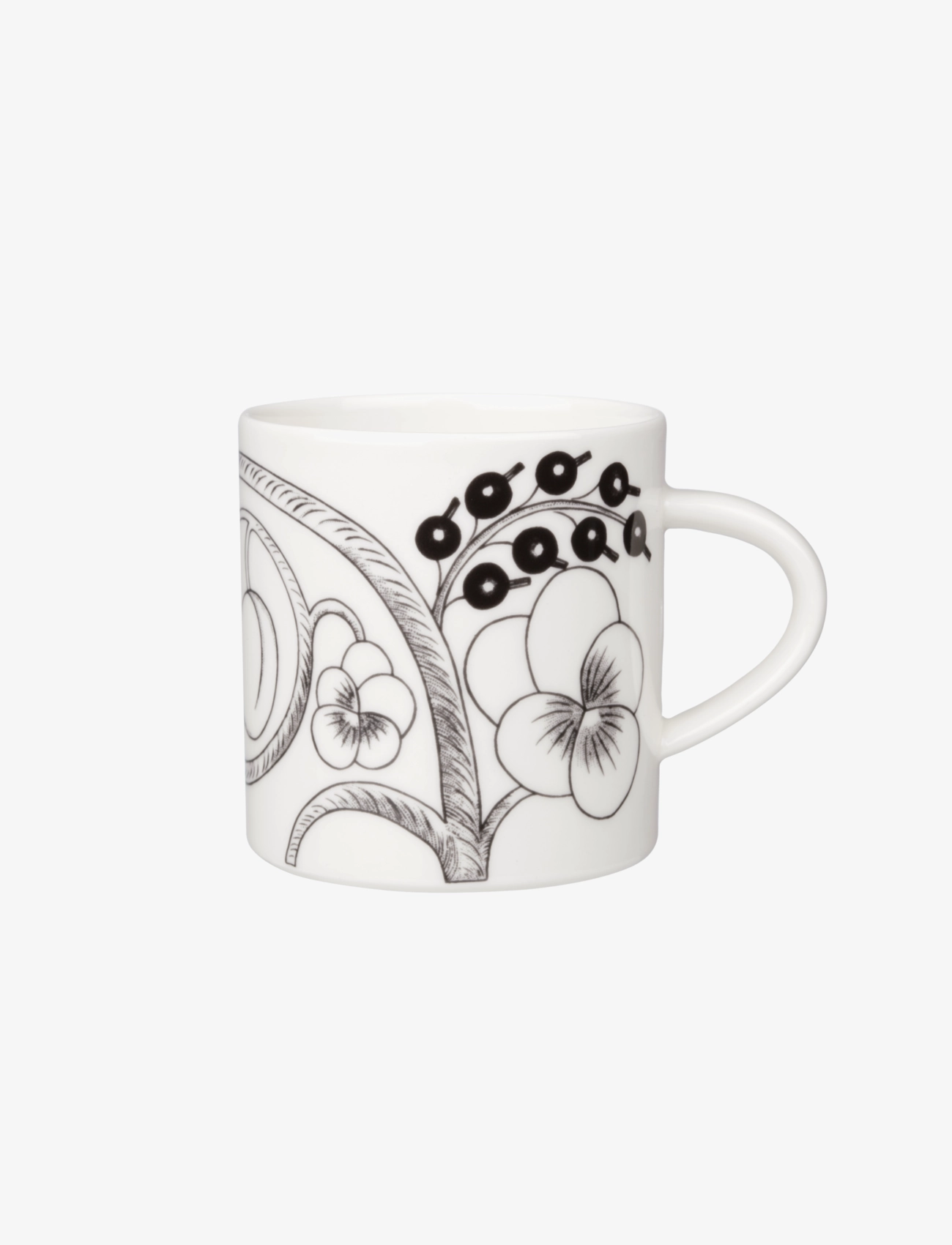 Arabia - Paratiisi mug 0.35L black - black/white - 0
