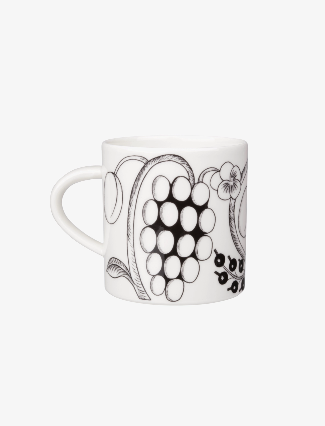 Arabia - Paratiisi mug 0.35L black - black/white - 1