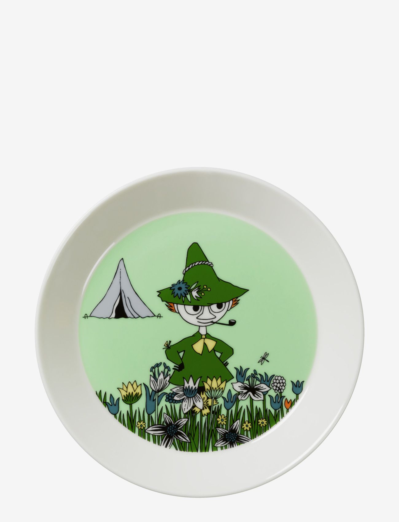 Arabia Moomin Plate Ø19Cm Snufkin, Breakfast Skål, Grøn, Str: Ø 19 CM