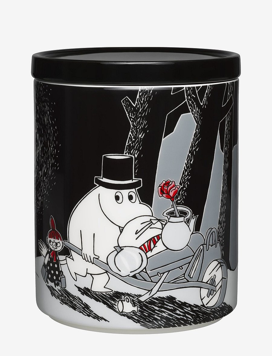 Arabia - Moomin Jar 1,2L Adventure Move ceram. - köögipurgid - grey - 0