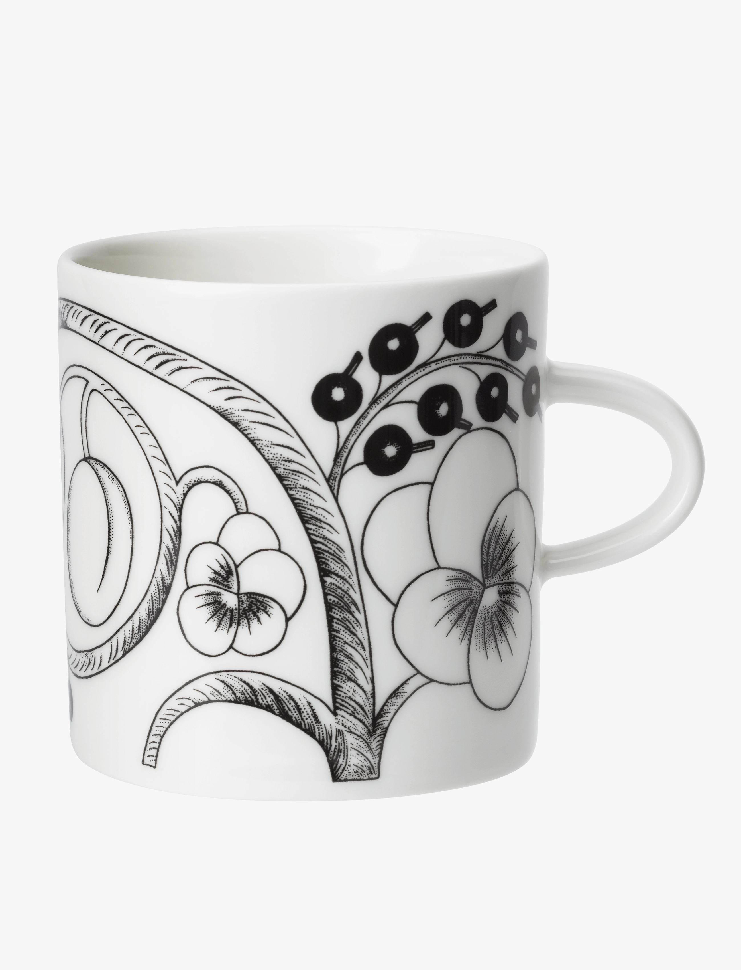Arabia - Paratiisi mug 0.24L black - black/white - 0