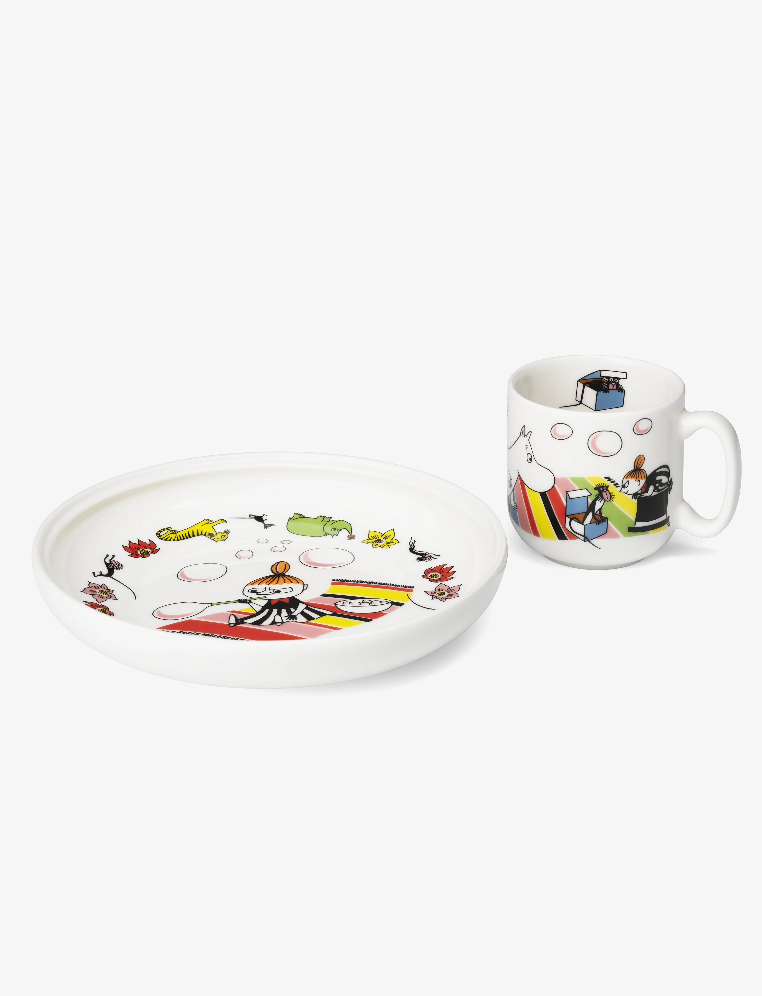 ARABIA Mumit-Børnesæt Tallerken + Krus Lilla My Patterned - One Size - Kinder