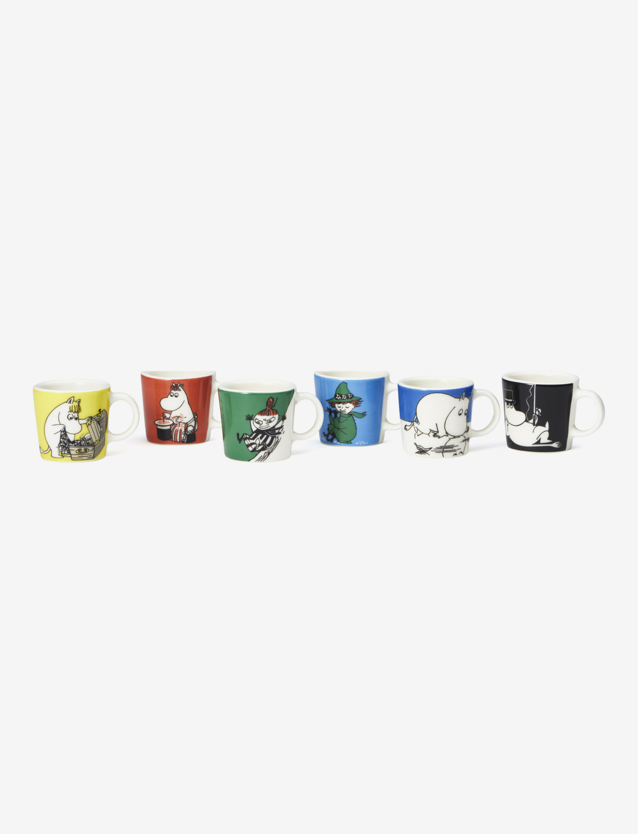 Arabia - Moomin minimug set 6 pcs 1st classics - bollar og krúsir - white - 0