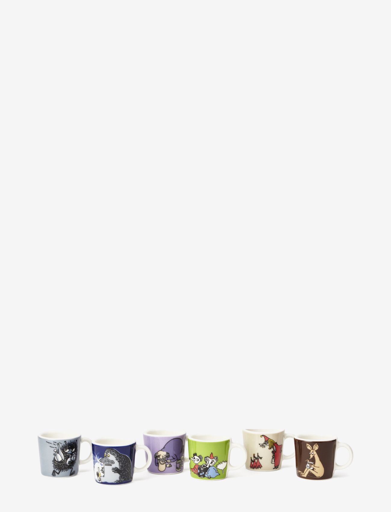 Arabia - Moomin minimug set 6 pcs 2nd classics - laveste priser - white - 0