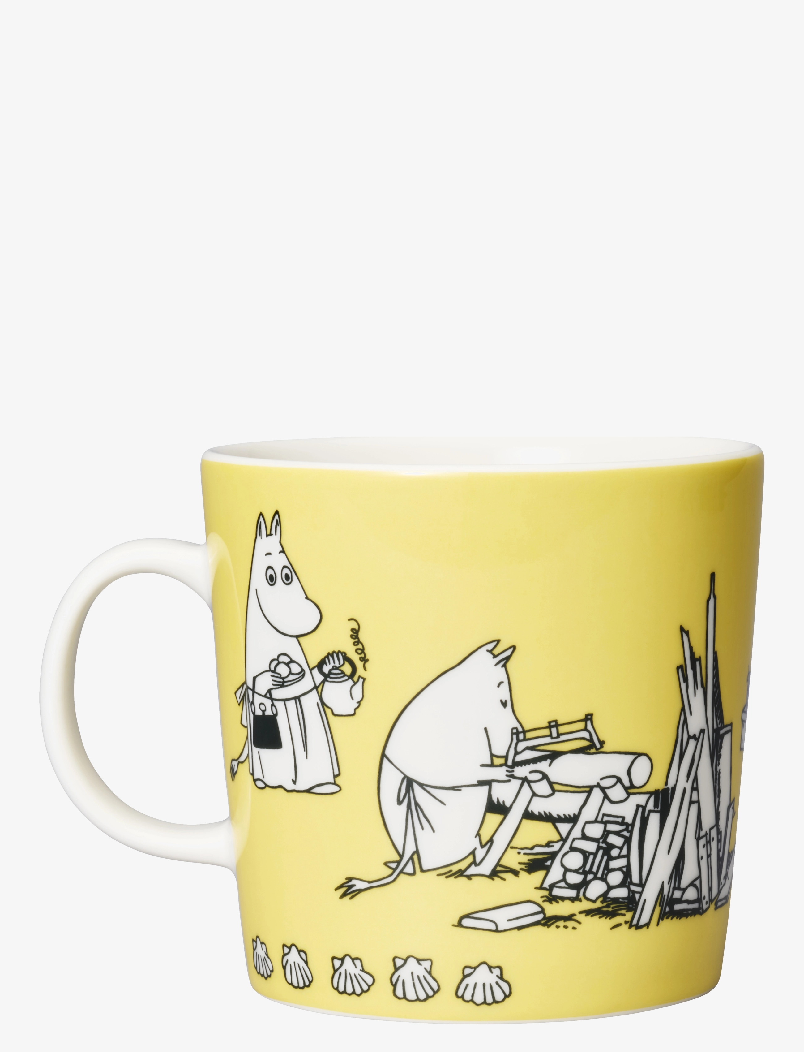 Arabia Moomin Mug 04L, Coffee Kop, Gul, Str: 40 CL
