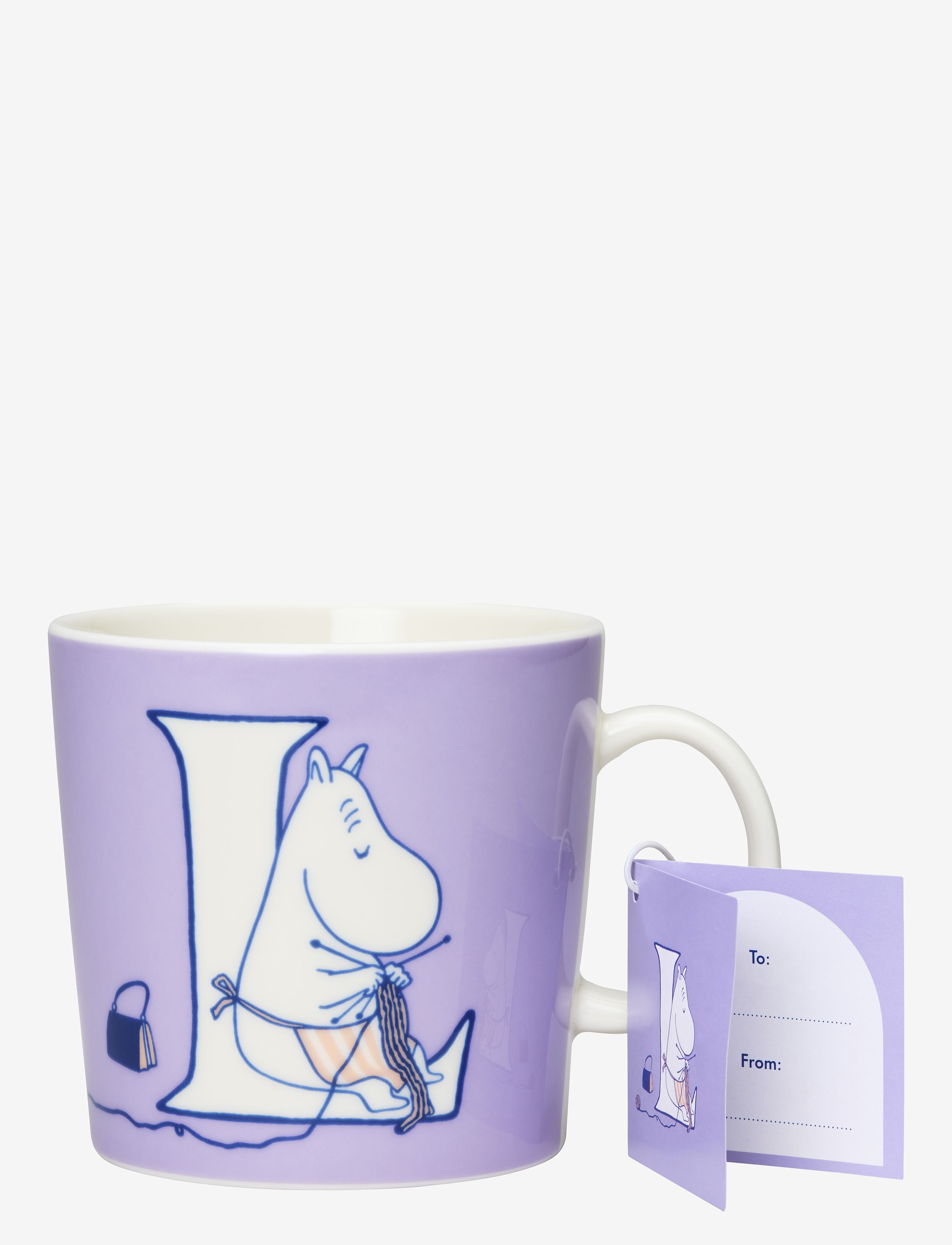 Arabia Moomin Mug 04L Abc L, Coffee Kop, Lila, Str: 40 CL