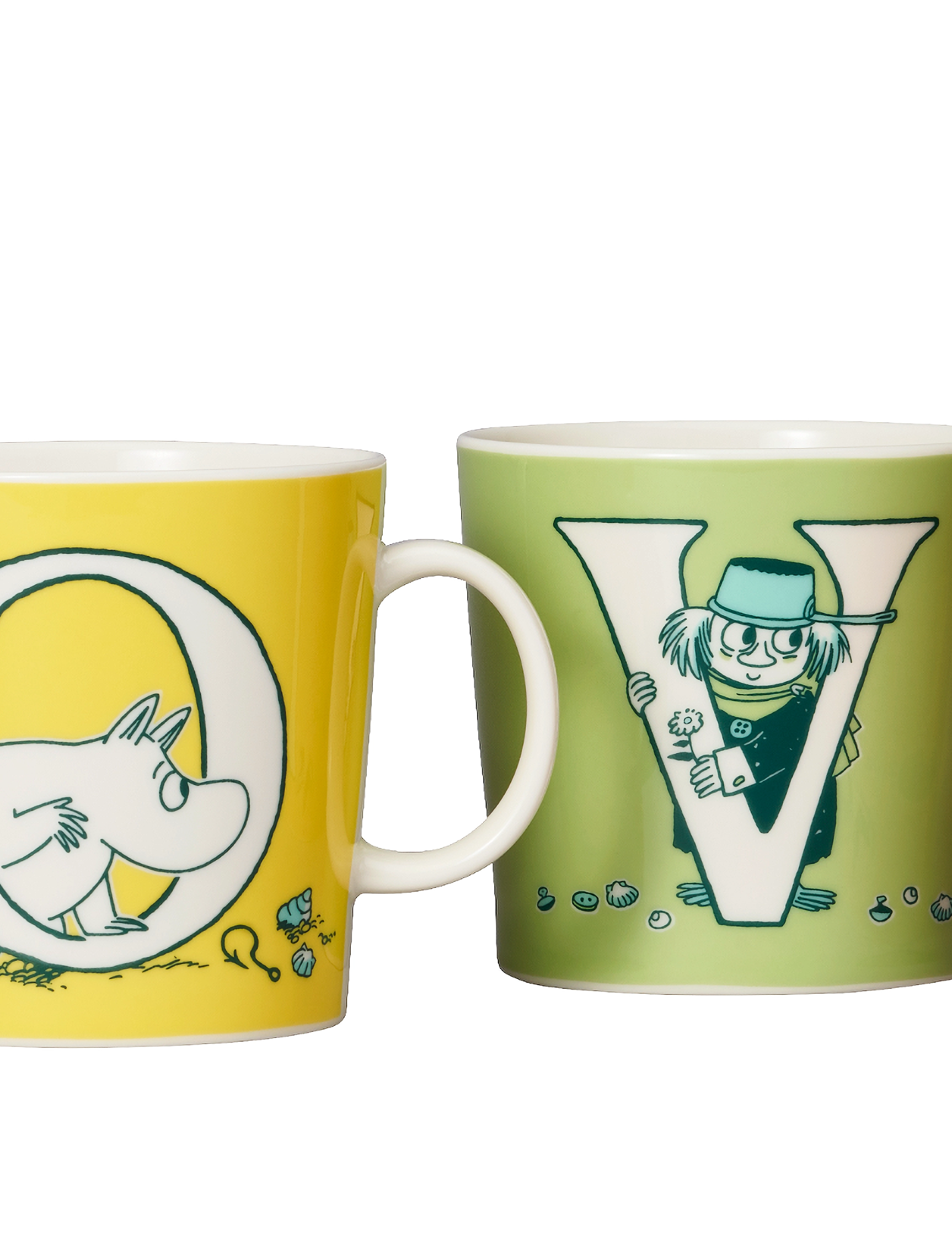 Arabia Moomin Mug 04L Abc V, 40 CL, Green, Kopper & Krus > Kaffekopper, Unisex