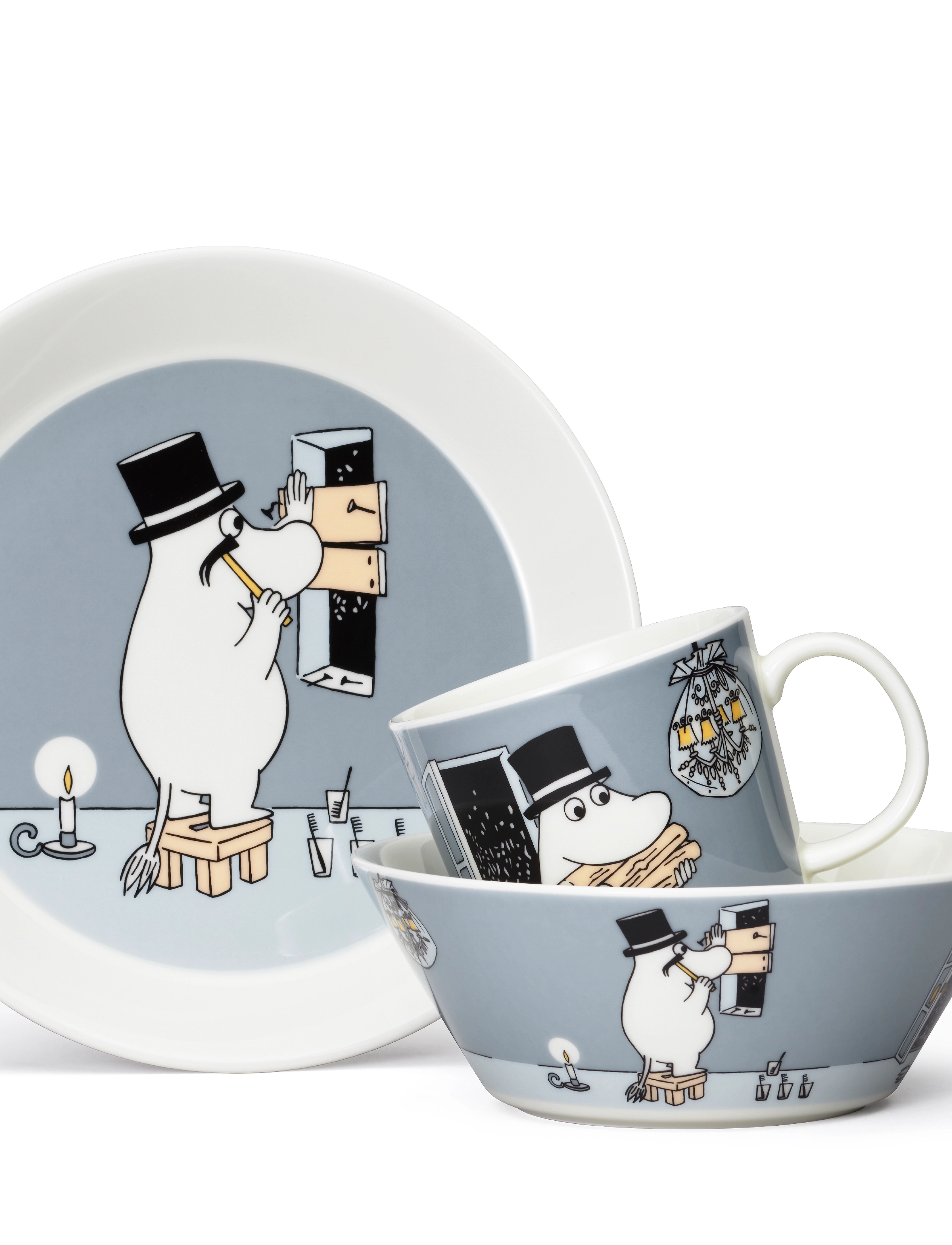 Arabia Moomin Mug Moominpappa, 30 CL, Cups & Mugs, Grau - Coffee Cups, Homeware
