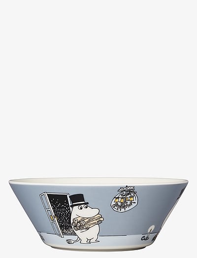 Arabia Moomin bowl 15cm Moominpappa - Müslischalen - GREY / grey