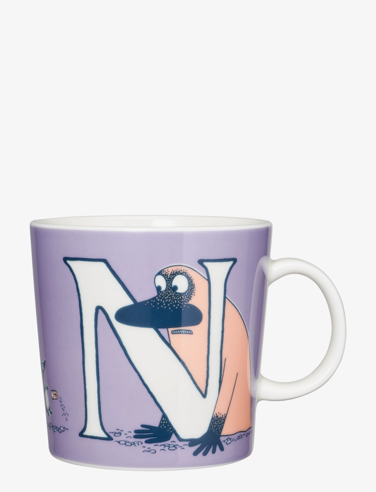 Arabia Moomin Mug 0,4L Abc N, 40 CL, Purple, Kopper & Krus > Kopper, Børn