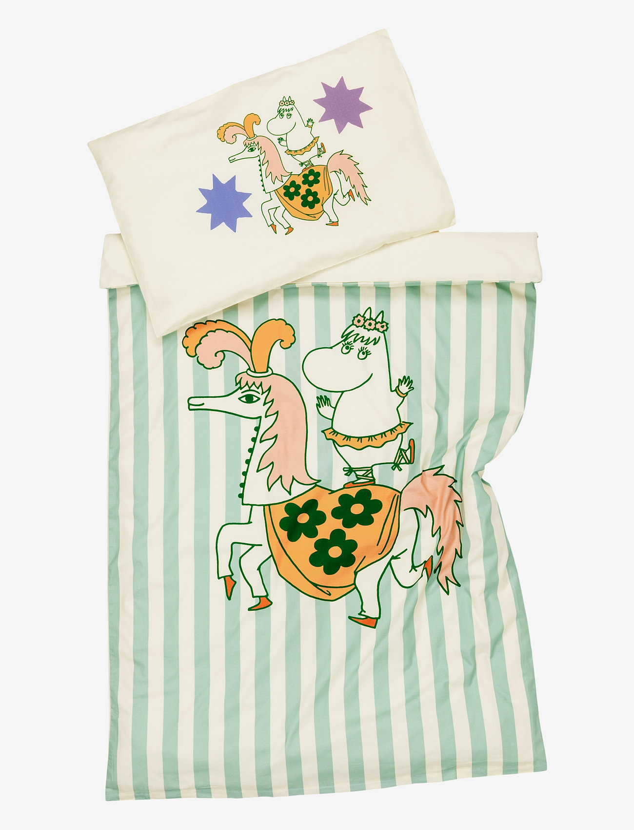 Arabia - Moomin bedset 85x125 Circus striped GOTS - multi-colored - 0
