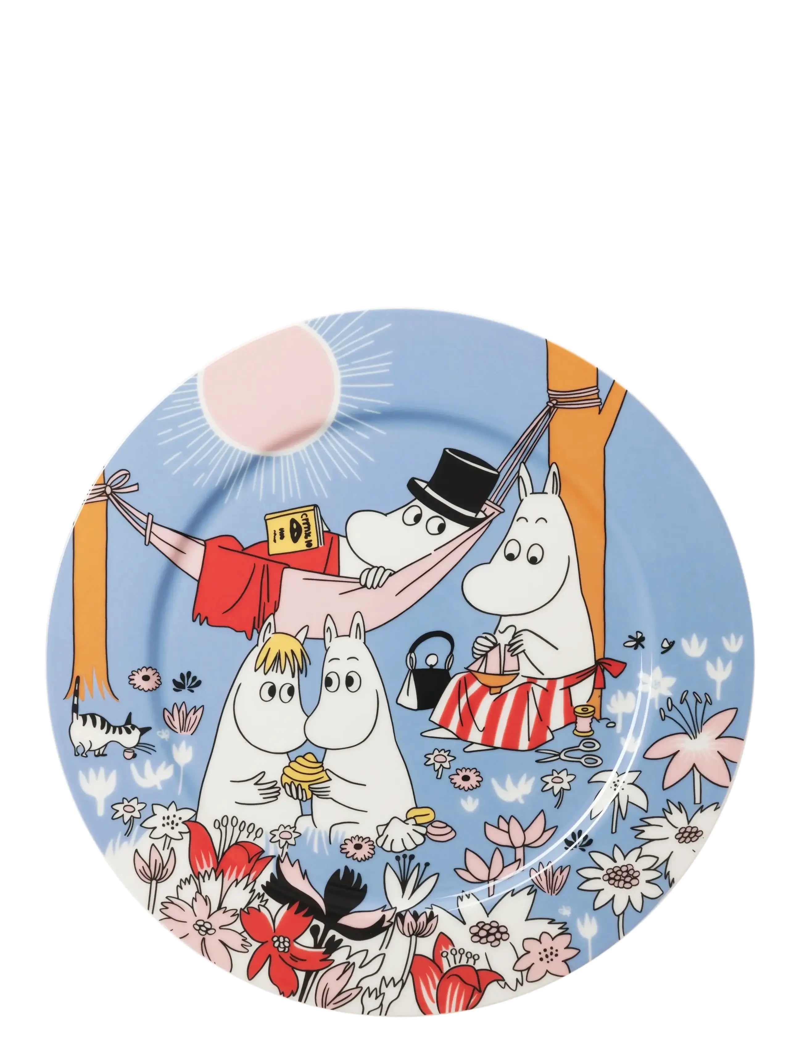 Moomin serving plate 30cm Family Time b. - MULTICOLOR