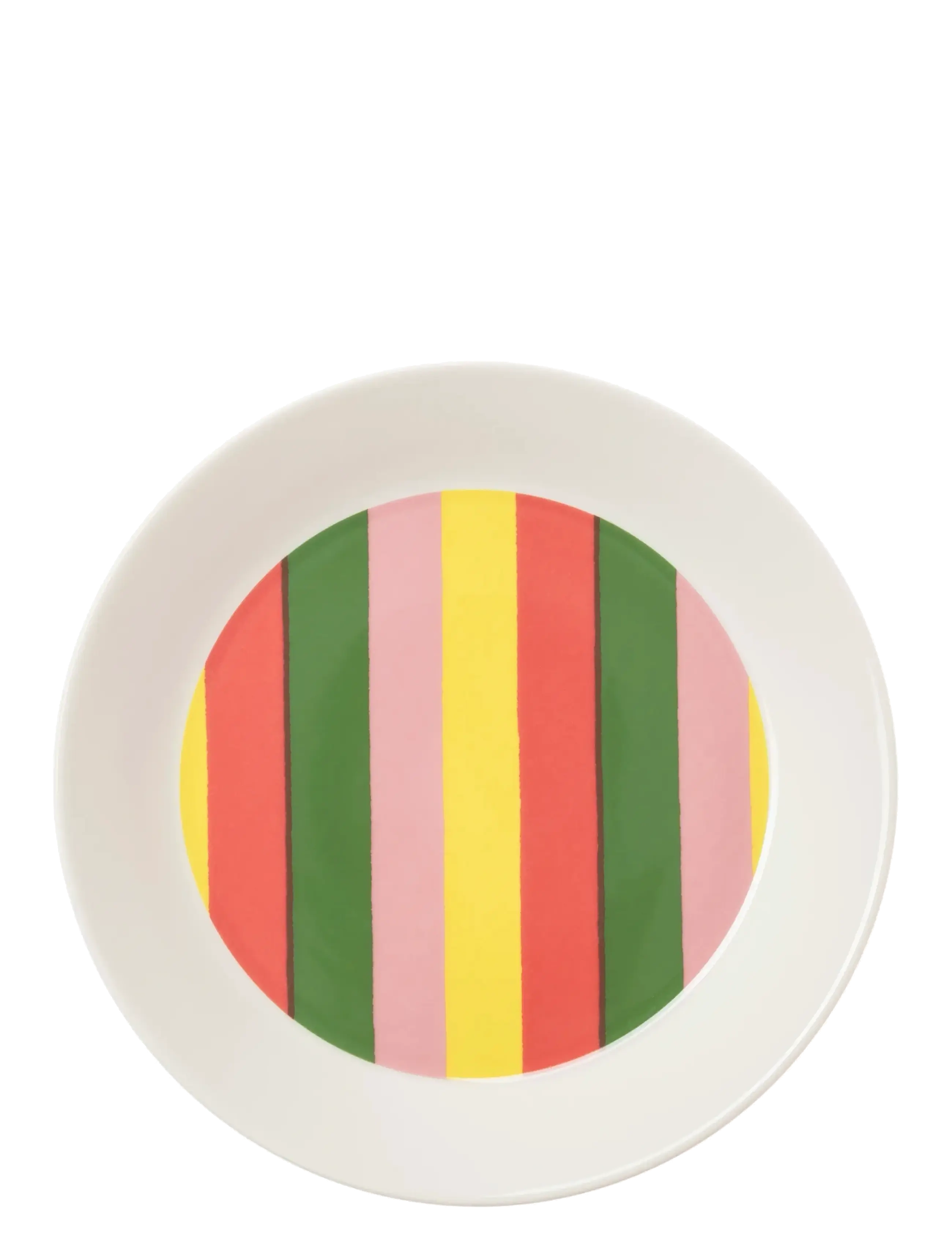 ARABIA Vuokko Plate 21Cm Pieni 4-Raita Weiß - Ø 21 CM - Unisex