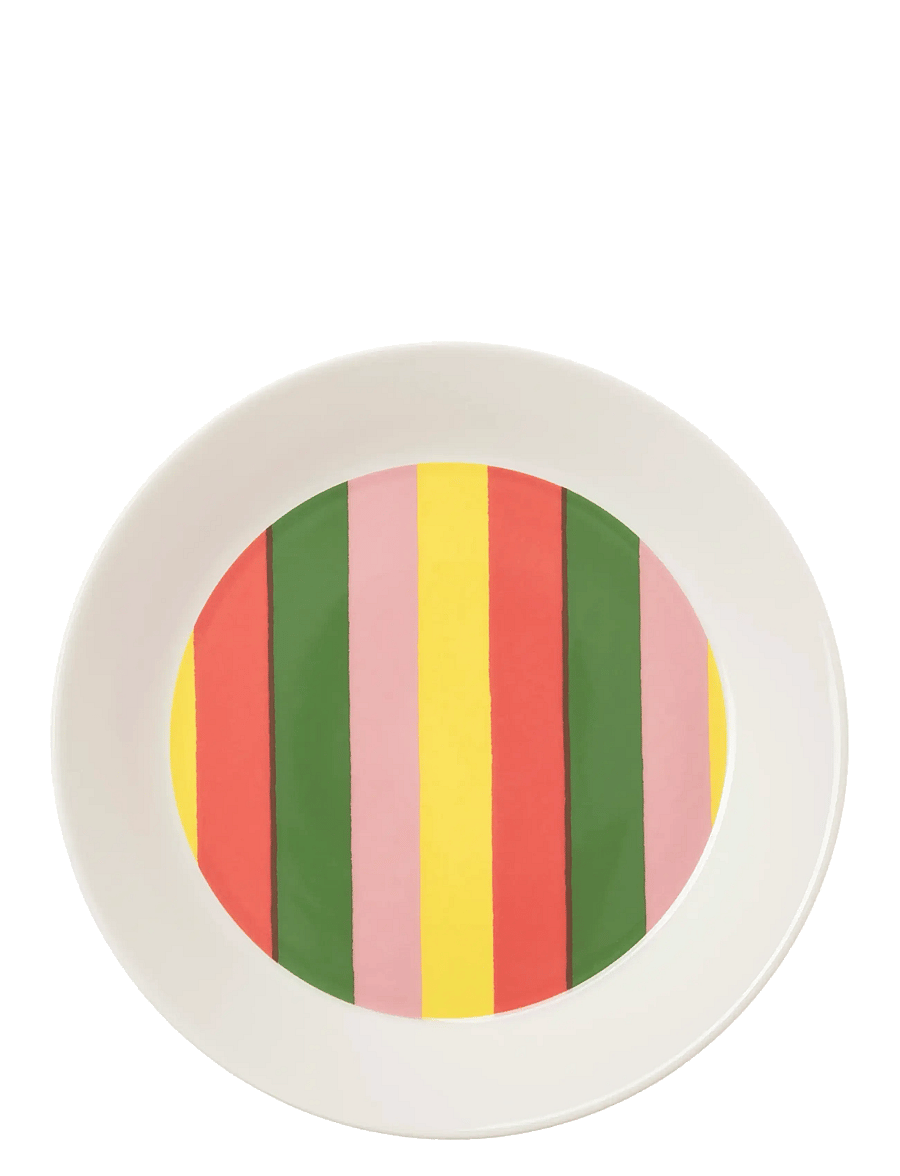 Arabia - Vuokko plate 21cm Pieni 4-raita - pietų lėkštės - mixed set colour - 0