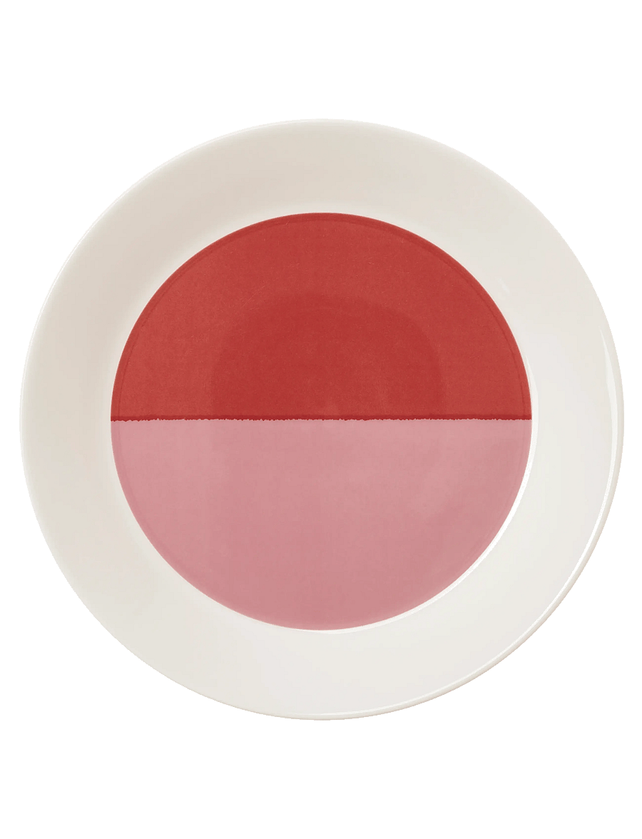 Arabia - Vuokko plate 21cm 2-väri pink-red - ruokalautaset - pink - 0