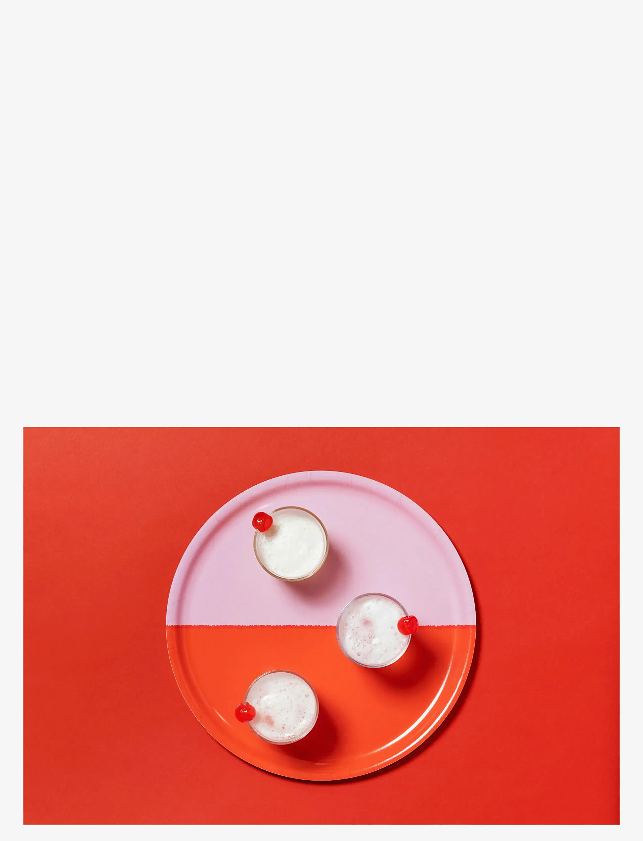 Arabia - Vuokko tray 35cm 2-väri pink-red - tabletts - pink - 2